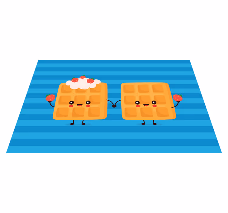 Individual mesa infantil amigos waffle felices - TenVinilo