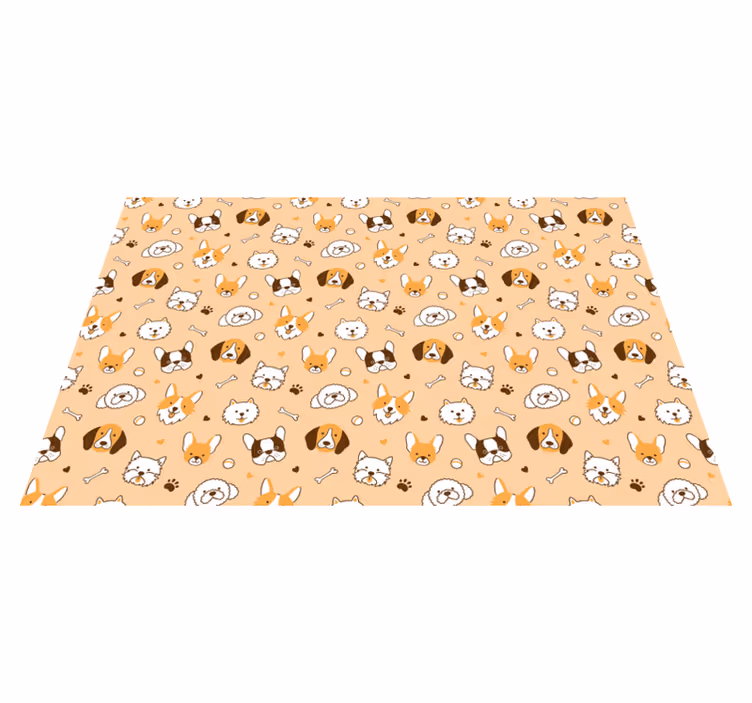 Individual mesa infantil caras de animales adorables - TenVinilo