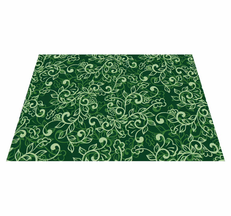 Individual mesa patrón floral verde - TenVinilo