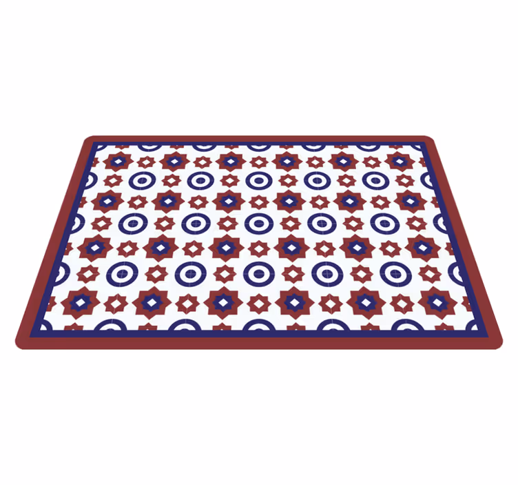 Individual mesa moderno alfombra patrón geométrico - TenVinilo