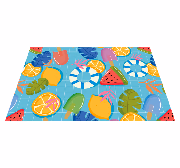 Individual mesa infantil frutas y helados - TenVinilo