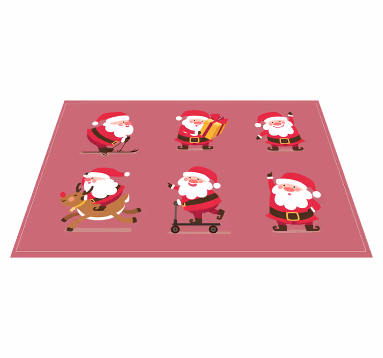 Individual mesa navideño personajes de santa claus - TenVinilo