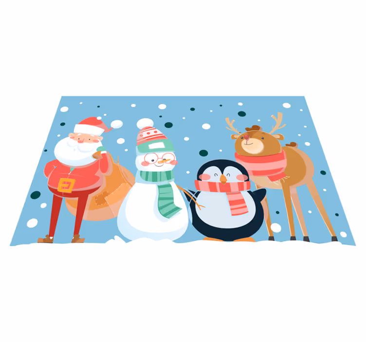 Mantel individual navideño Personajes de dibujos animados de vaca - TenVinilo