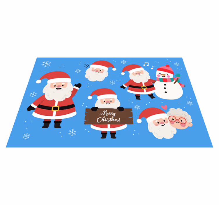 Individual mesa navideño personajes de santa - TenVinilo