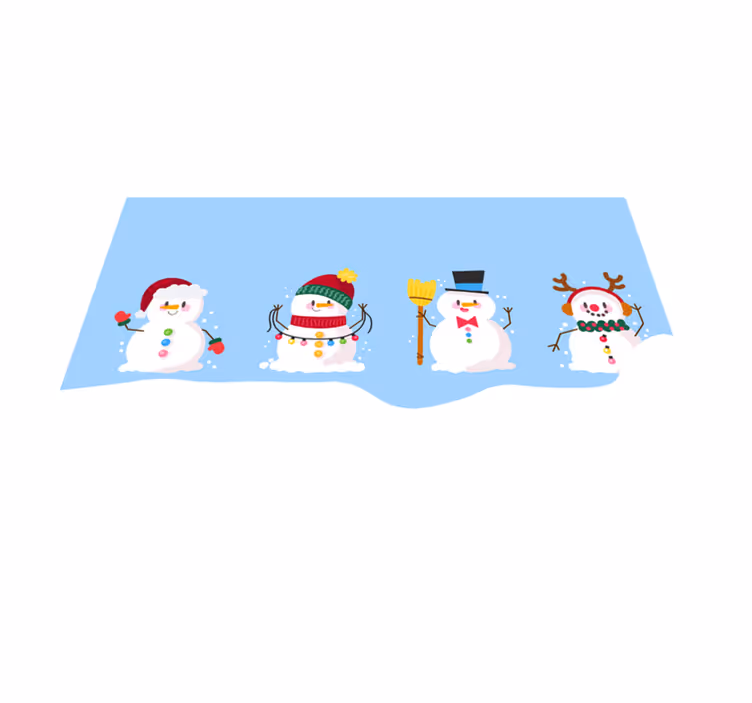Individual mesa navideño colección de muñecos de nieve - TenVinilo