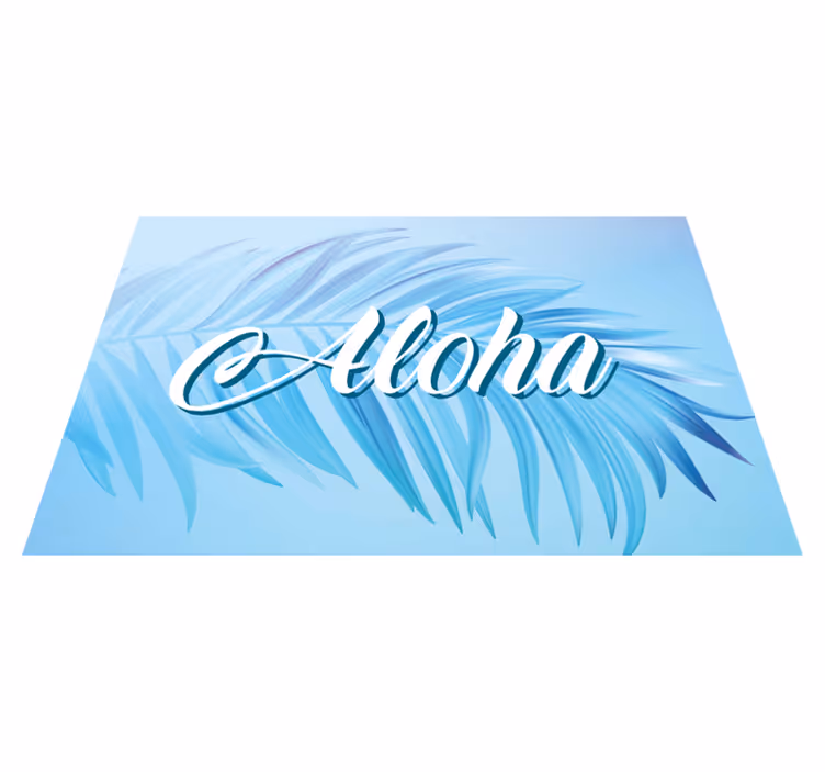 Individual mesa frases hojas de palma aloha - TenVinilo