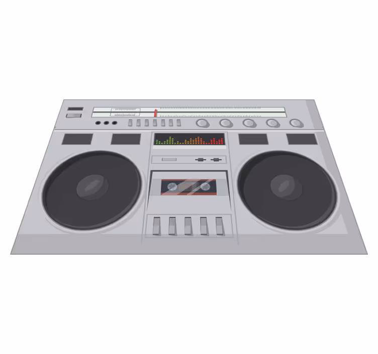 Individual mesa original estilo retro boombox - TenVinilo