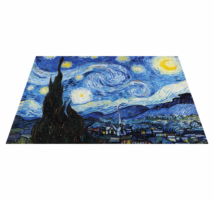Mantel individual original La noche estrellada de van gogh - TenVinilo