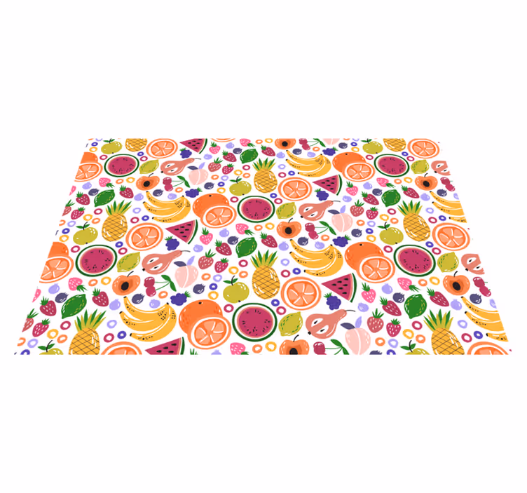 Individual mesa infantil estampado de frutas - TenVinilo