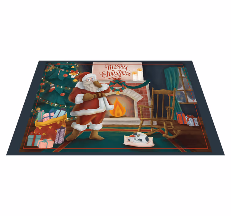 Individual mesa navideño reunión de santa claus - TenVinilo