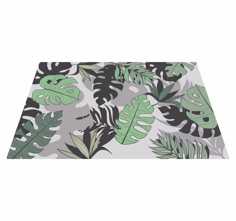 Individual mesa patrón motivo de hoja tropical - TenVinilo