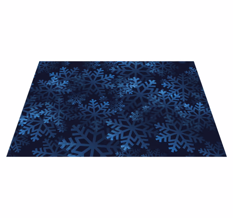 Individual mesa navideño superpuesto de copos de nieve - TenVinilo