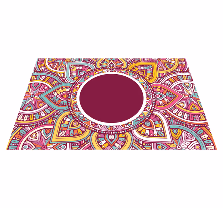 Individual mesa original patrón mandala colorido - TenVinilo