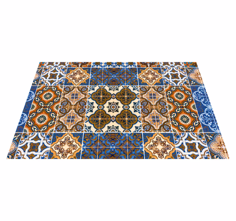 Individual mesa patrón azulejos intrincados - TenVinilo