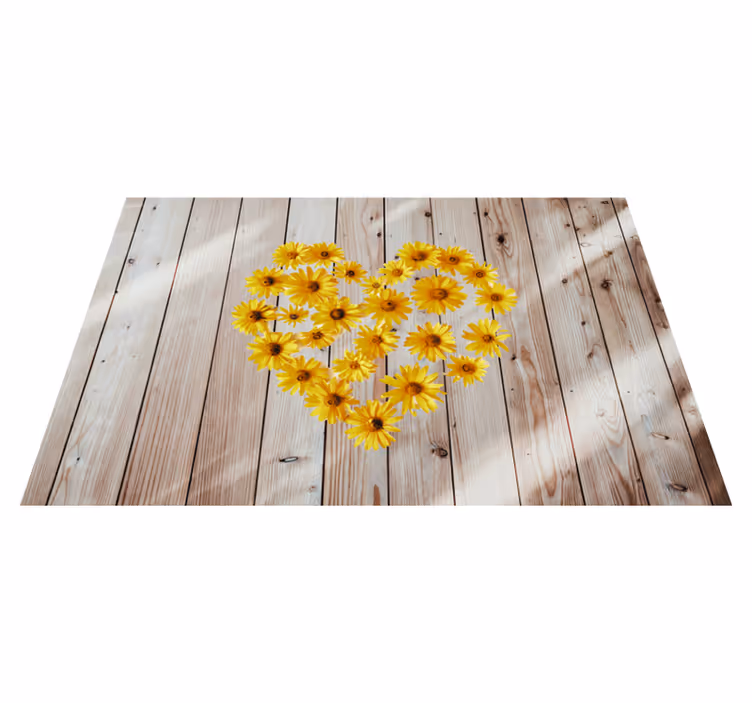 Individual mesa original arreglo floral corazón - TenVinilo