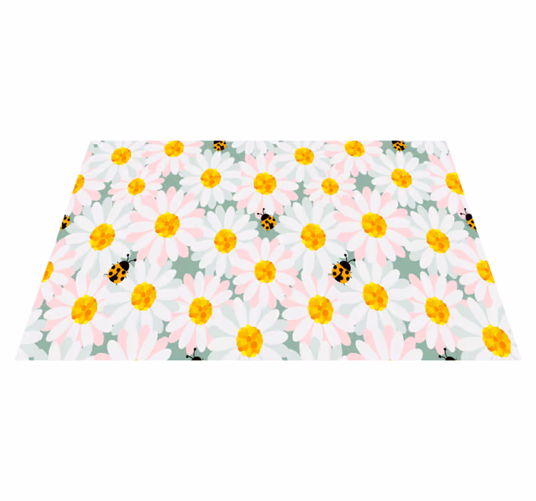 Individual mesa original con patrones florales brillantes - TenVinilo