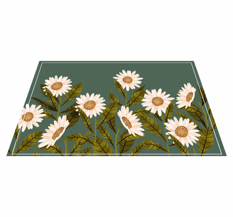 Individual mesa original motivo floral de margarita - TenVinilo