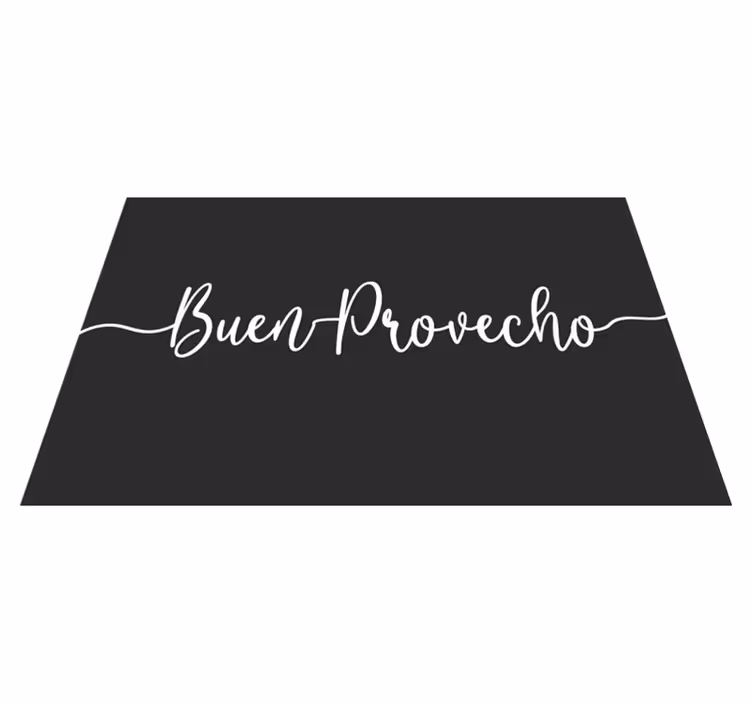 Individual mesa frases afirmación de comida elegante - TenVinilo