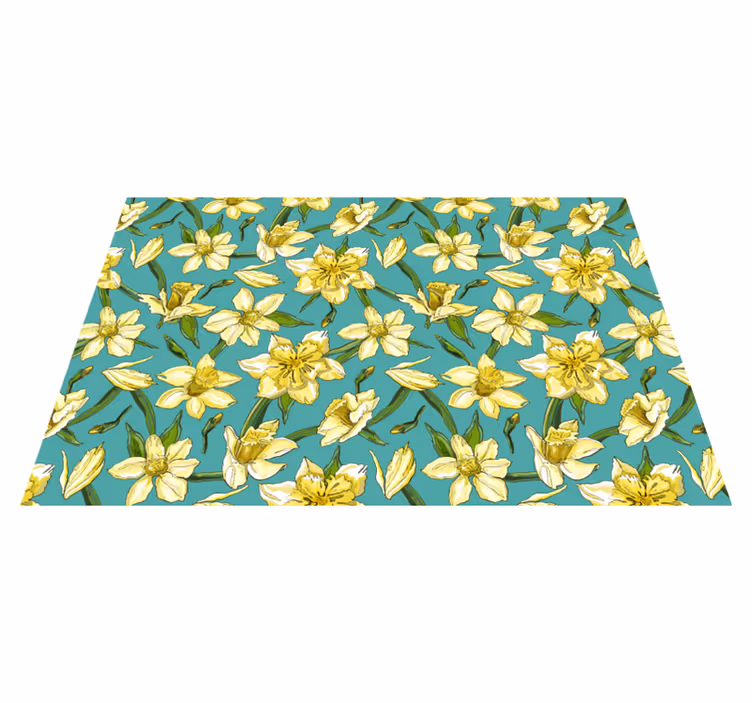 Individual mesa original patrón floral de narcisos - TenVinilo