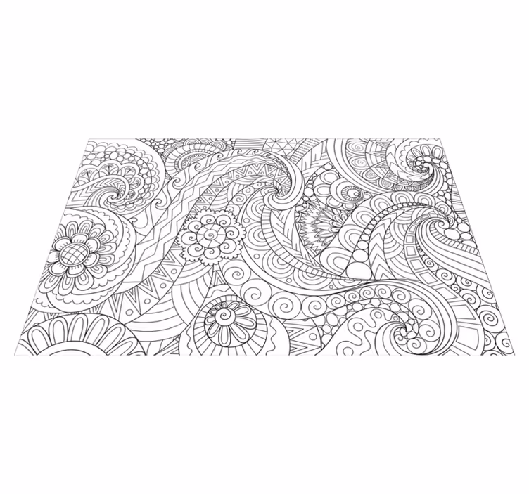 Mantel individual elegante Mandala blanco - TenVinilo