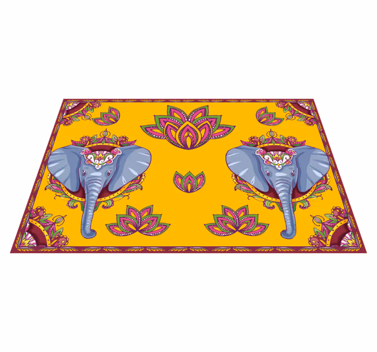 Individual mesa original patrones florales de elefante - TenVinilo