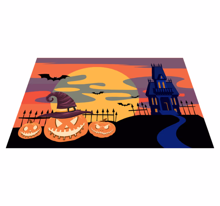 Individual mesa halloween escena de pesadilla calabaza - TenVinilo
