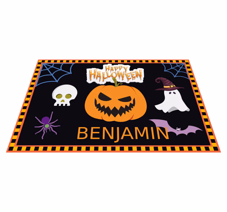 Mantel individual Halloween Patrón de halloween para niños con no - TenVinilo
