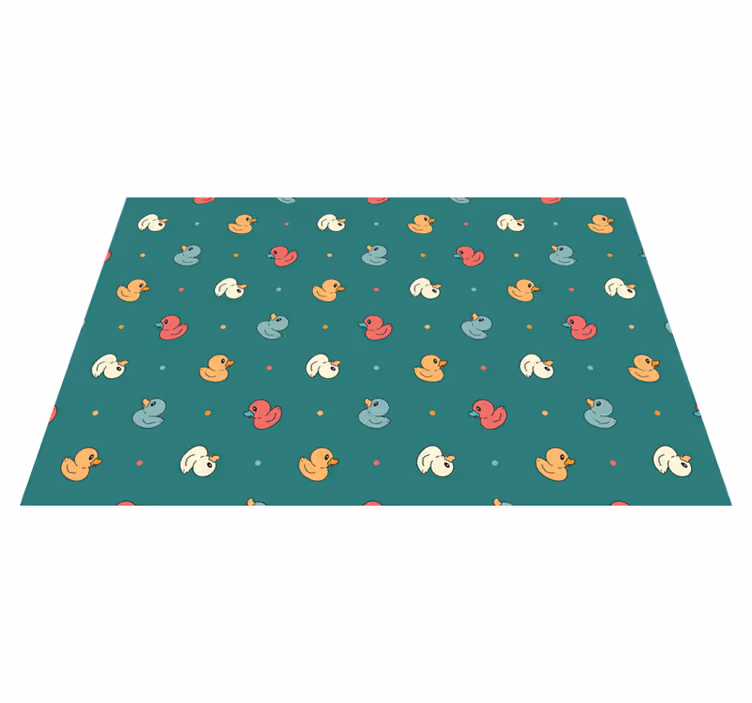 Individual mesa infantil patrón de patitos coloridos - TenVinilo