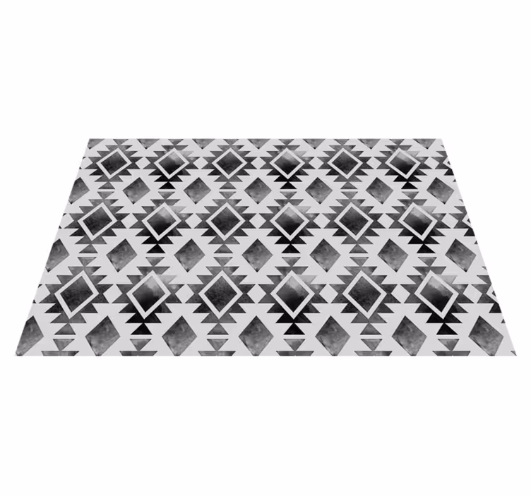 Individual mesa patrón diseño geométrico monocromo - TenVinilo