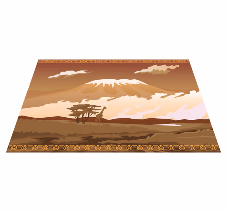 Manteles individuales de vinilo kilimanjaro brown landscape - TenVinilo