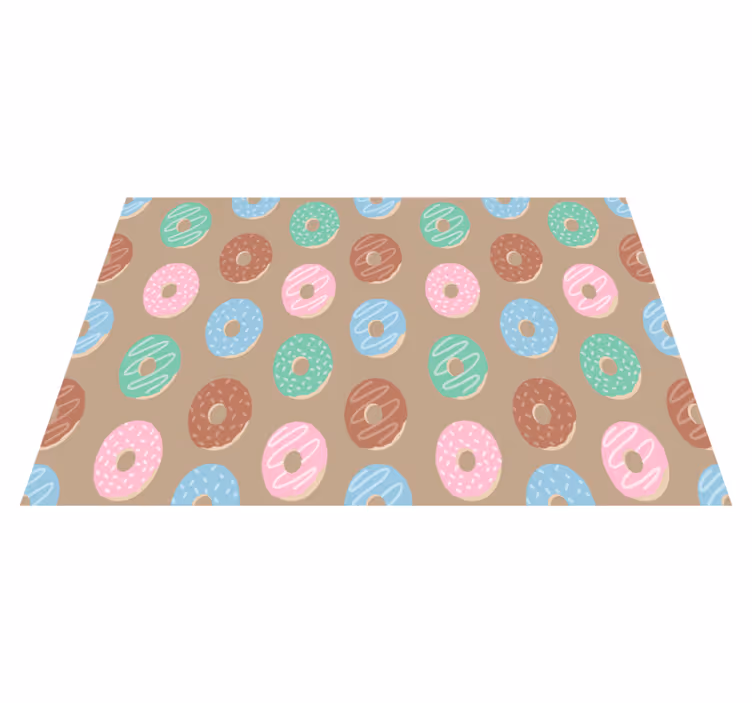 Individual mesa original motivo de donut vibrante - TenVinilo
