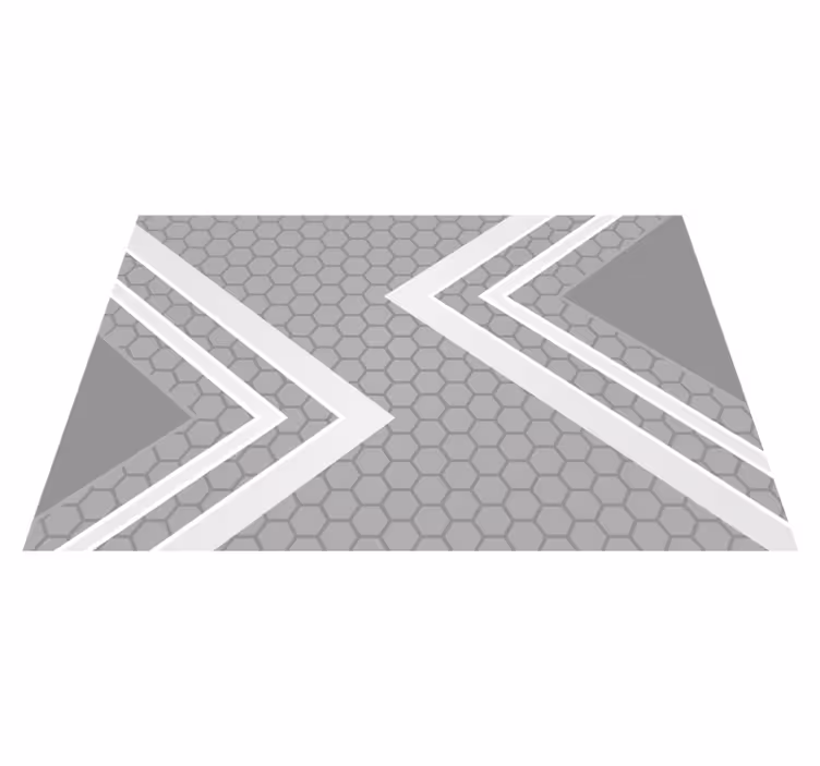 Individual mesa moderno con acentos de patrón geométrico - TenVinilo