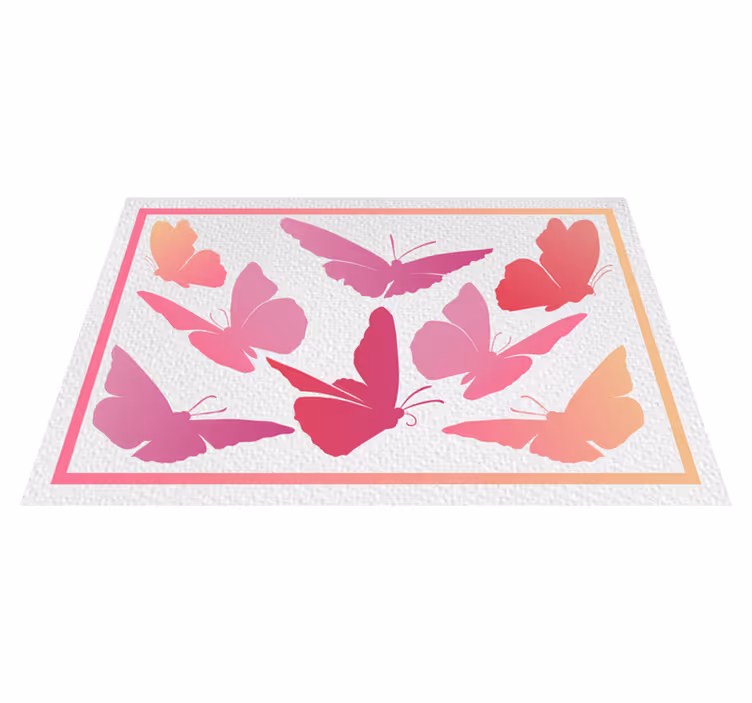 Individual mesa infantil emblema mariposa vibrante - TenVinilo