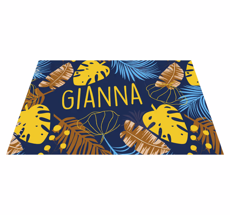 Mantel individual personalizable Flores de colores tropicales - TenVinilo