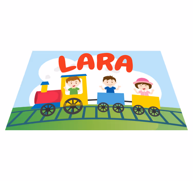 Individual mesa infantil ilustración de trenes - TenVinilo