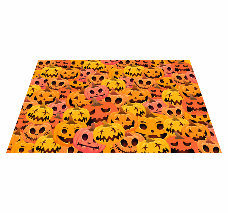 Individual mesa Halloween colección de arte de calabaza - TenVinilo
