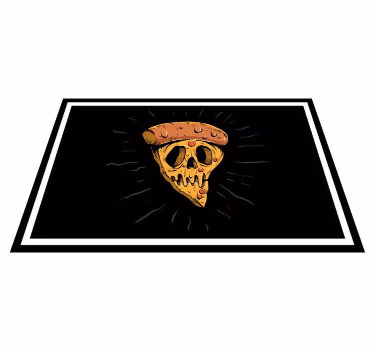 Mantel individual original Pizza calavera estilo graffiti - TenVinilo