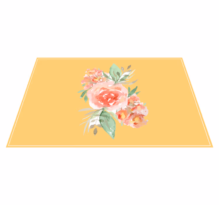 Individual mesa original patrón floral - TenVinilo