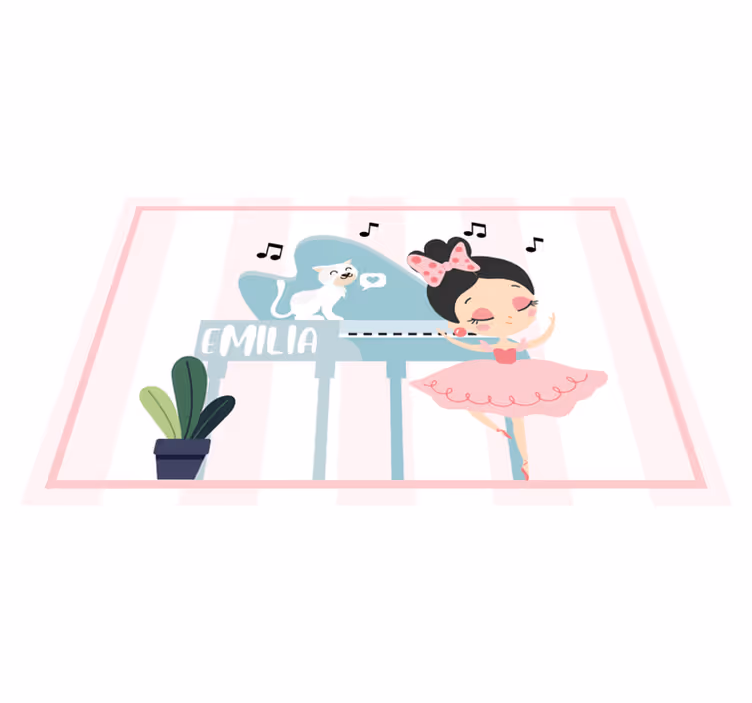 Individual mesa infantil figura de bailarina - TenVinilo