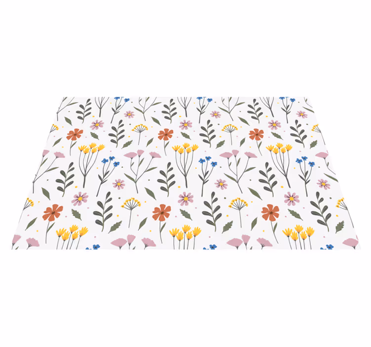 Individual mesa original con diseño floral - TenVinilo