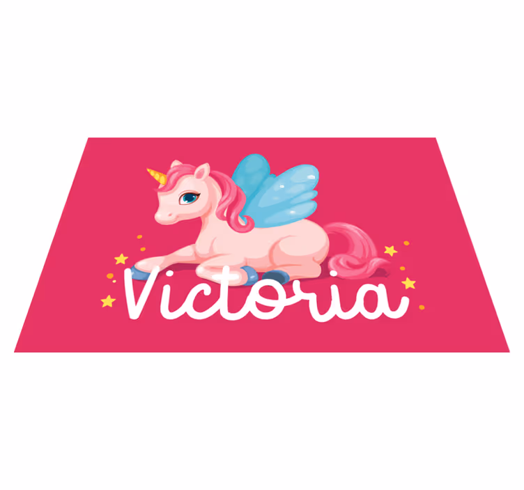 Individual mesa infantil ilustración de unicornio juguetón - TenVinilo