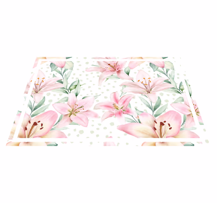 Individual mesa original arreglo floral de lirios - TenVinilo