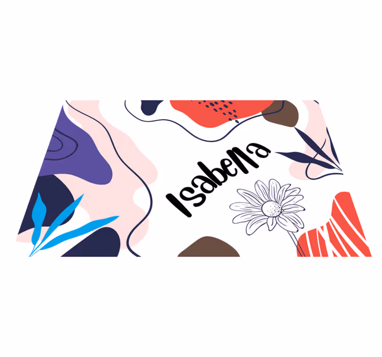 Individual mesa personalizable floral abstracto colorido - TenVinilo