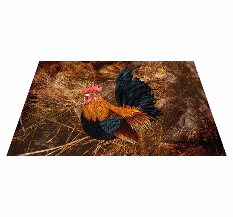 Individual mesa original arte del gallo vibrante - TenVinilo