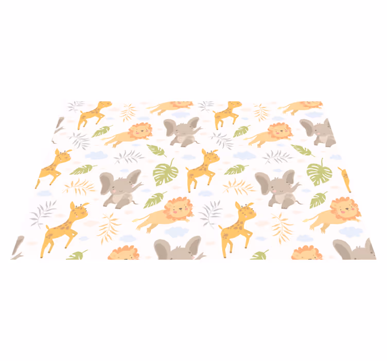 Individual mesa infantil motivos de criaturas adorables - TenVinilo