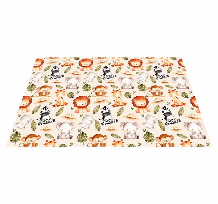 Mantel individual infantil Safari beige - TenVinilo