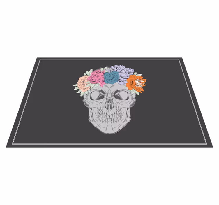 Individual mesa original corona floral de calavera - TenVinilo