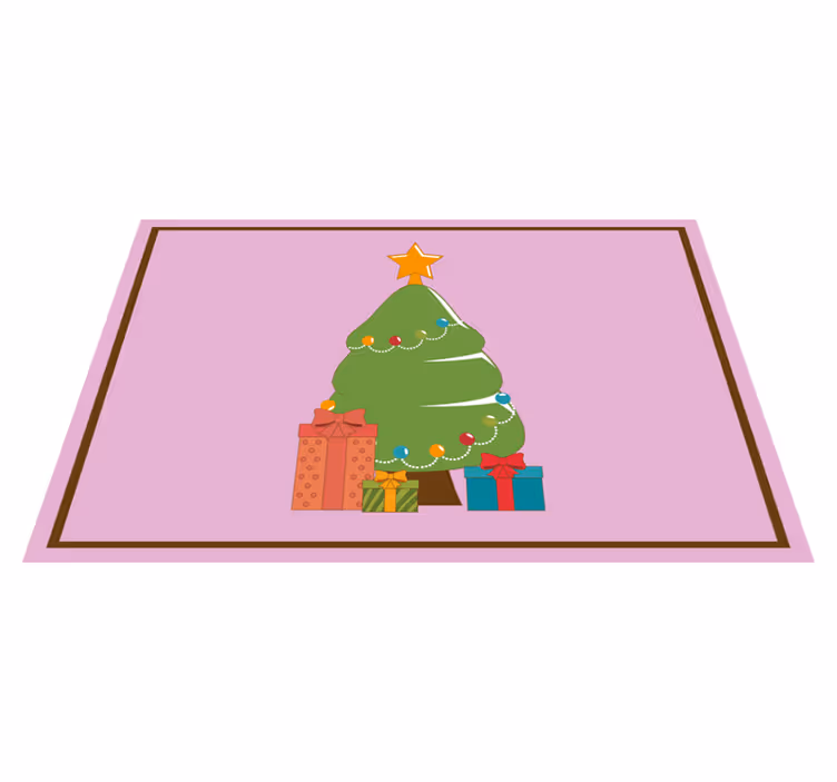 Individual mesa navideño Árbol de navidad colorido - TenVinilo
