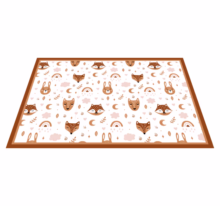 Individual mesa infantil con patrones de animales divertidos - TenVinilo
