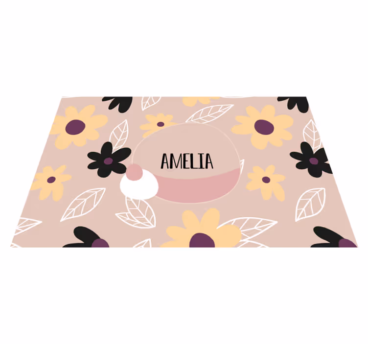Individual mesa infantil estampado botánico personalizado - TenVinilo